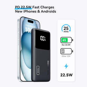 INIU 10000mAh Slim Power Bank | 22.5W USB-C PD3.0 QC4+ Fast Charger for iPhone, Samsung, Google, iPad, AirPods