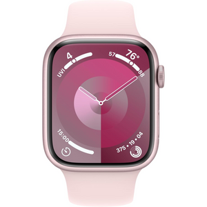 Apple Watch Series 9 [GPS, 45mm] - Pink Aluminum Case with Pink Sport Band, S/M (Renewed)