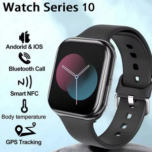 2025 Series 10 GPS Smartwatch – Music, Video, Bluetooth Call, Heart Rate, Waterproof, NFC, for Apple & Android