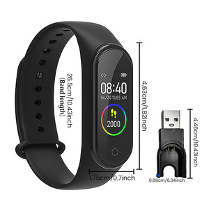 Smartwatch Wristband IP65 Waterproof with Blood Pressure & Heart Rate Monitor, Fitness Tracker, Call & Running Smart Bracelet