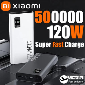 XIAOMI 120W Power Bank 50000mAh High Capacity Fast Charging Powerbank Portable Battery Charger For iPhone Samsung Huawei Hot